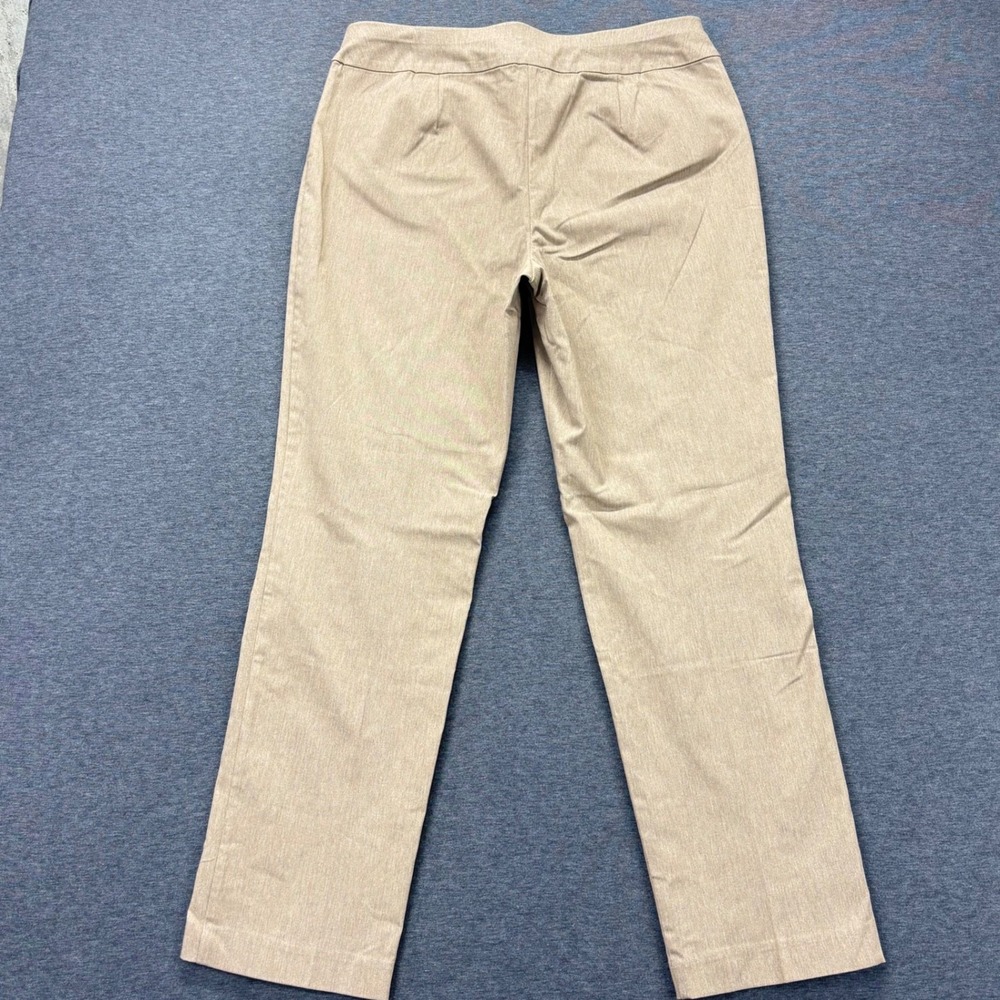 Talbots Pants Womens 14 Beige Pull On Straight Leg Stretch Rayon Blend NEW - Picture 6 of 9